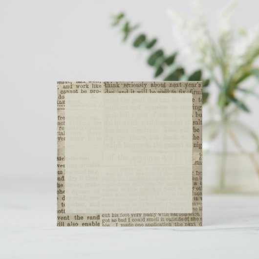 Vintage Newspaper Print (Standing Front)