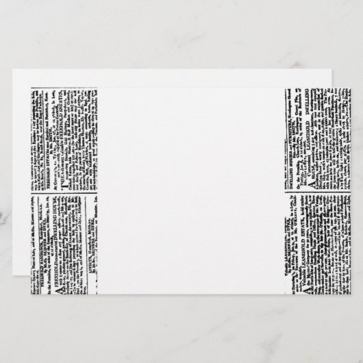 Vintage Newspaper Print (Front/Back)