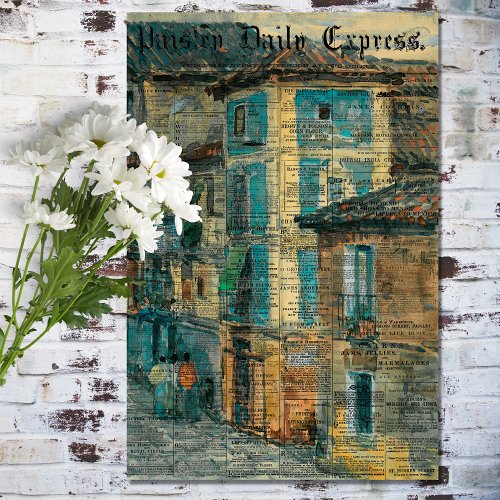 Vintage Newspaper Rustic Texture Decoupage  Tissue Paper