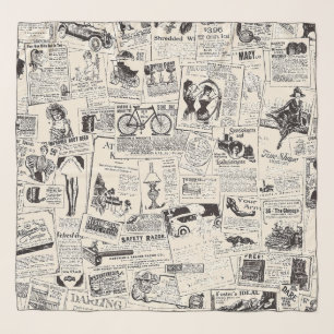 Vintage Newspaper Scarf