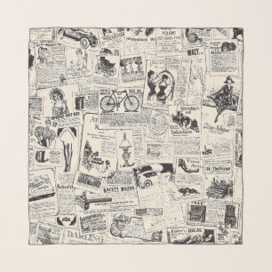 Vintage Newspaper Scarf