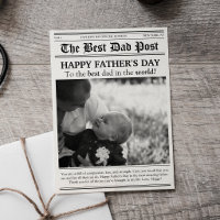 Vintage Newspaper Style Father’s Day Card