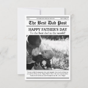 Vintage Newspaper Style Father’s Day Card
