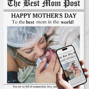 Vintage Newspaper Style Mother’s Day  Card