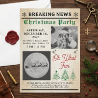 Vintage Newspaper Tree Christmas Party