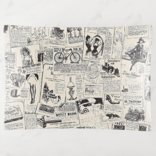 Vintage Newspaper  Trinket Tray