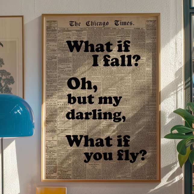 Vintage Newspaper Typography Wall Art (Creator Uploaded)