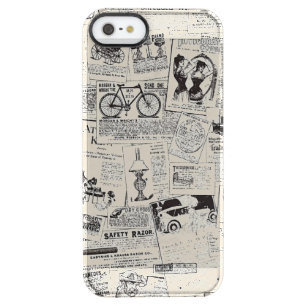 Vintage Newspaper   Clear iPhone SE/5/5s Case