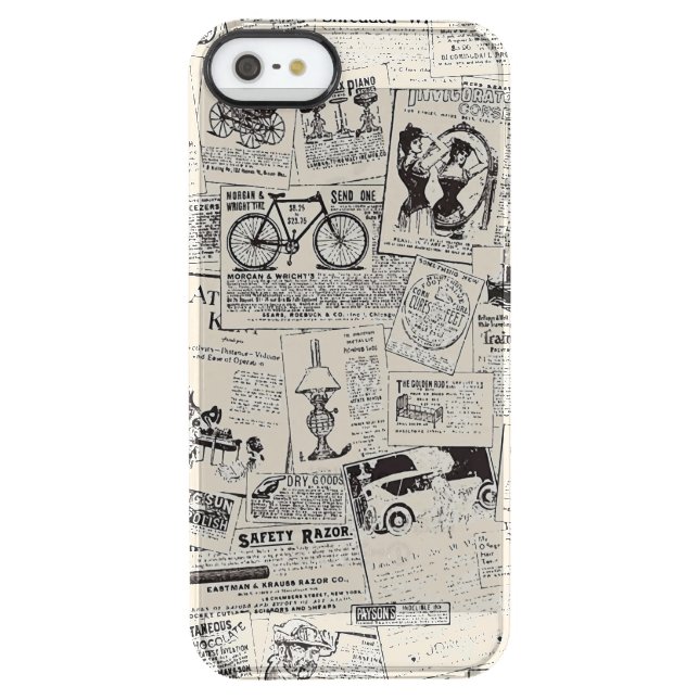 Vintage Newspaper   Uncommon iPhone Case (Back)
