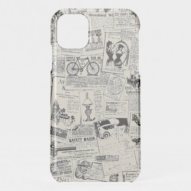 Vintage Newspaper   Uncommon iPhone Case (Back)