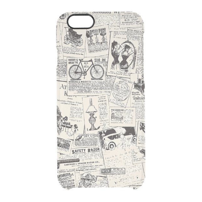 Vintage Newspaper  Uncommon iPhone Case (Back)