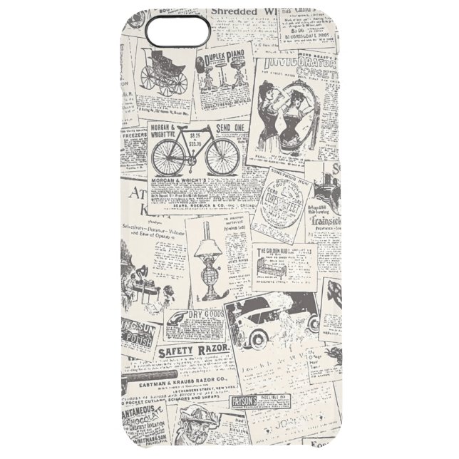 Vintage Newspaper  Uncommon iPhone Case (Back)