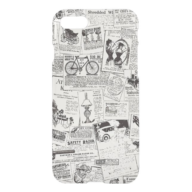 Vintage Newspaper   Uncommon iPhone Case (Back)