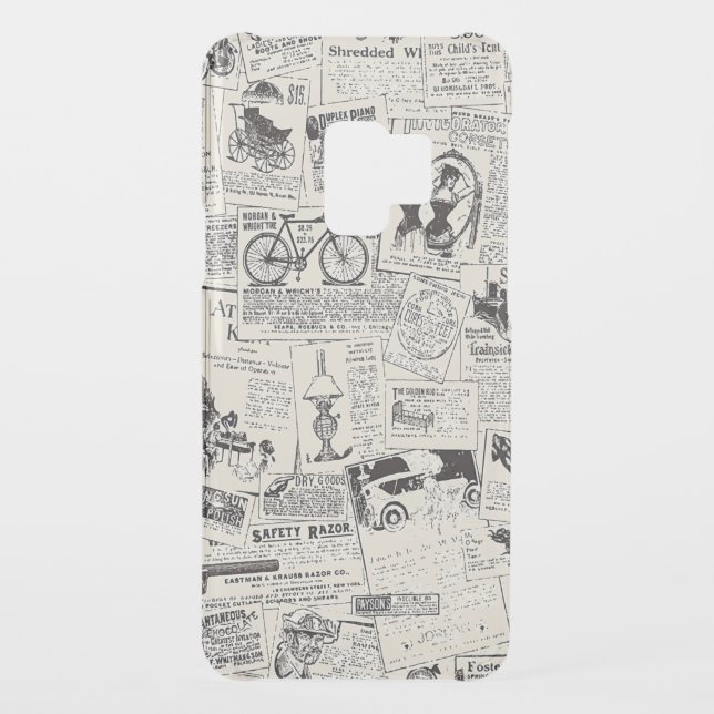 Vintage Newspaper Uncommon Samsung Galaxy Case (Back)
