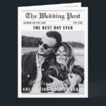 Vintage Newspaper Wedding Program | Classic Black<br><div class="desc">Celebrate your wedding day with this vintage newspaper-style wedding program, now available in a different size to fit your printing preferences. Designed with a timeless black and white color scheme, elegant typography, and a clean, classic layout, it brings nostalgic charm and personality to your celebration. This four-page folded program is...</div>