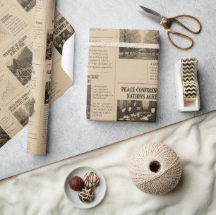 Vintage Newspaper Wrapping Paper