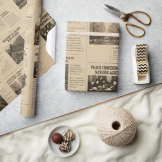 Vintage Newspaper Wrapping Paper