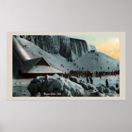 Vintage Niagara Falls Ice Poster