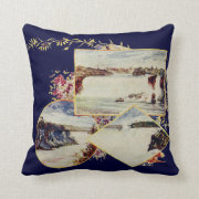 Vintage Niagara Falls Summer Throw Pillow