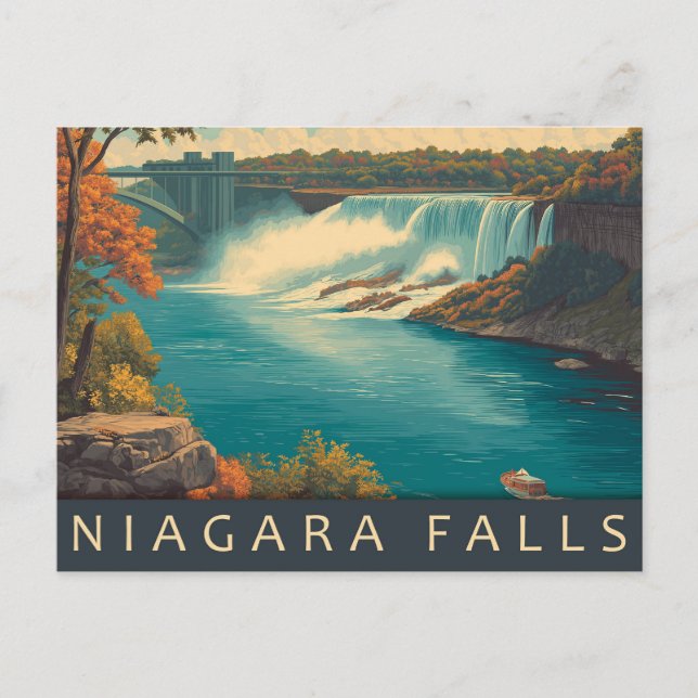 Vintage Niagara Falls Travel Postcard (Front)