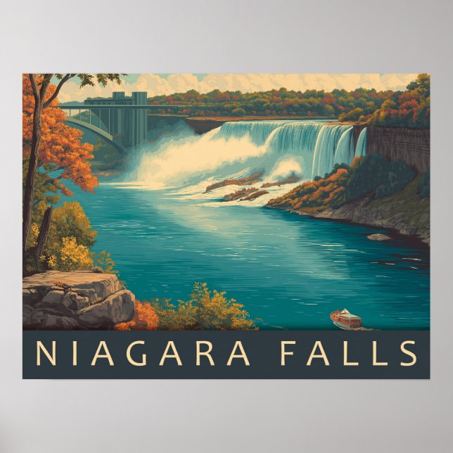 Vintage Niagara Falls Travel Poster (Front)