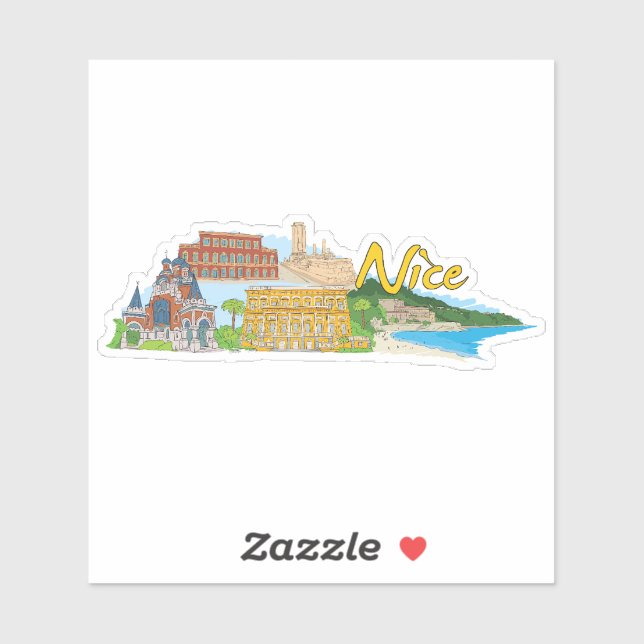 Vintage Nice City Sticker (Sheet)