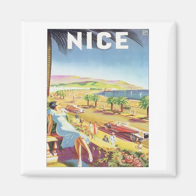 Vintage Nice France Magnet (Front)