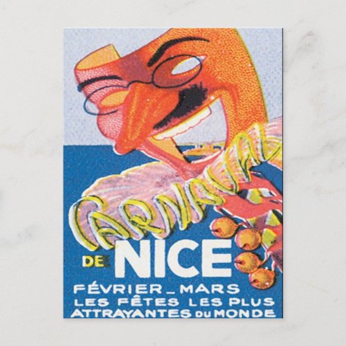 Vintage Nice France Mars Postcard