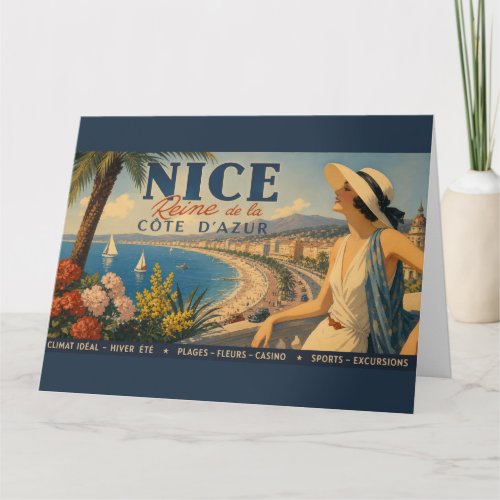 Vintage Nice Reine Cote D'Azur Card