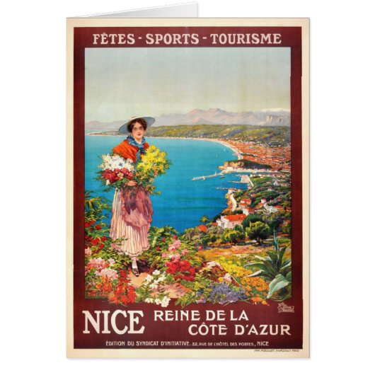 Vintage Nice Reine Cote D'Azur Cards (Front)
