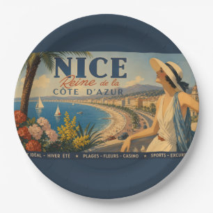 Vintage Nice Reine Cote D'Azur Paper Plates