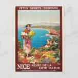 Vintage Nice Reine Cote D'Azur Postcard