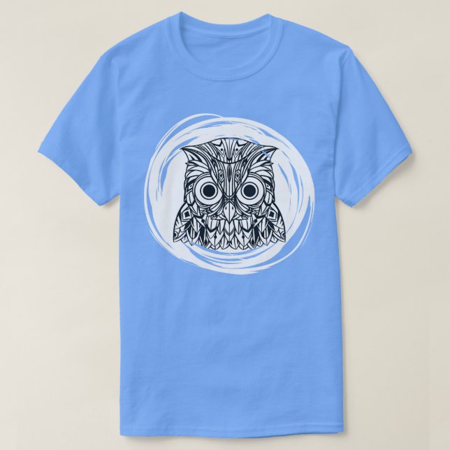 Vintage Night Owl Bird Owl T-Shirt (Design Front)