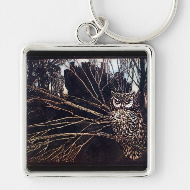 Vintage Night Owl Rackham Keychain (Front)