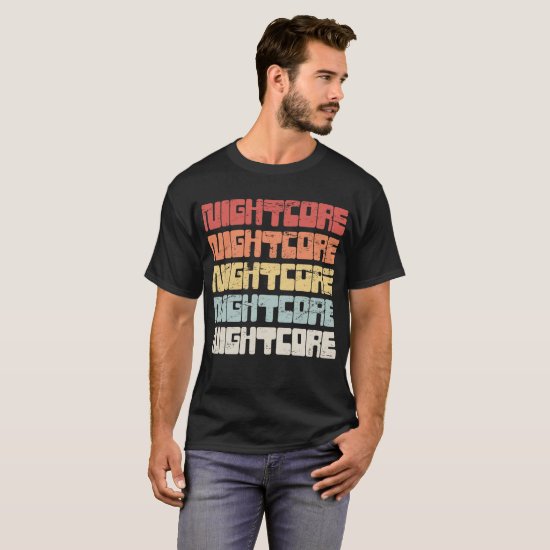 Vintage NIGHTCORE Music Text T-Shirt