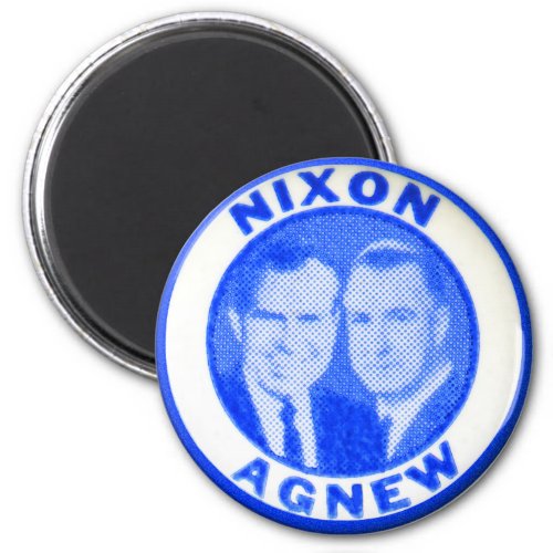 Vintage Nixon Agnew 1968 Presidential Campaign Magnet