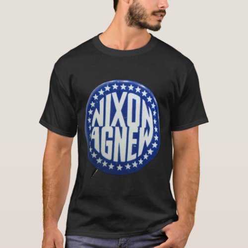 Vintage Nixon Agnew Campaign Button T_Shirt