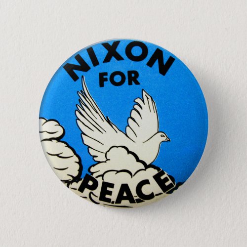 Vintage Nixon For Peace Button