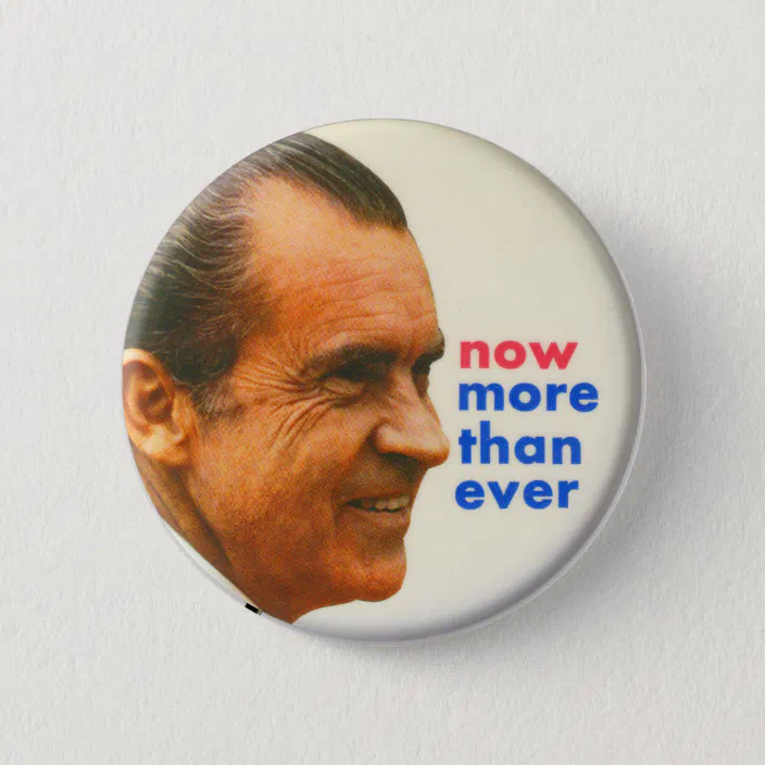 Vintage 70s Richard Nixon Campaign Bumper Sticker NOW MORE THAN EVER