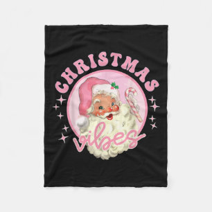 Vintage Nk Santa Claus Christmas Vibes Fleece Blanket