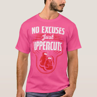 Vintage No Excuses Just Uppercuts Boxing Punch Box T-Shirt