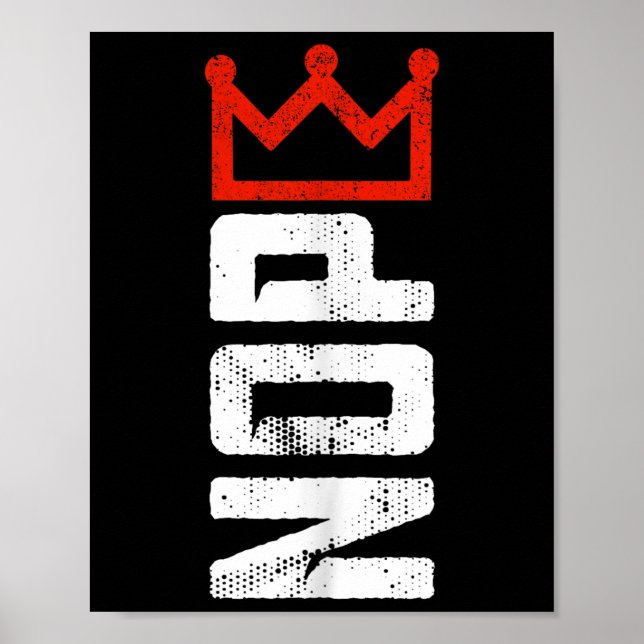 Vintage No Kings Protest Sign Vertical  (Front)