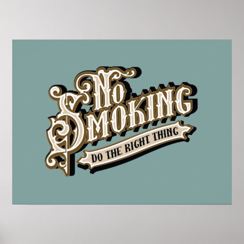 Vintage No Smoking Poster
