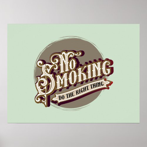 Vintage No Smoking Poster