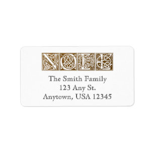 Vintage Noel Christmas Address Labels