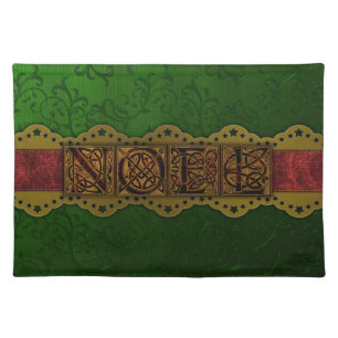 Vintage Noel Christmas Damask Placemats