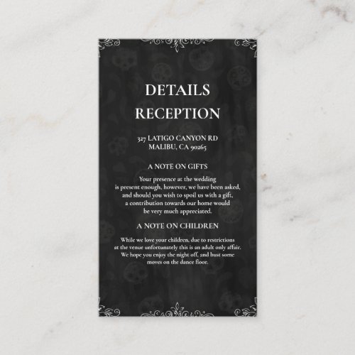 Vintage Noir Elegance Enclosure Card