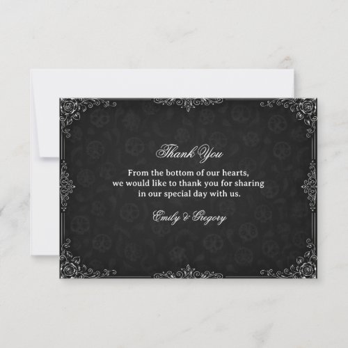 Vintage Noir Gratitude Thank You Card