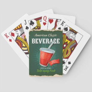 Vintage Nondescript Beverage Ad Poker Cards
