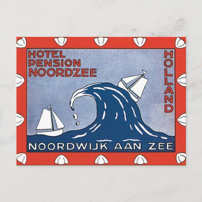 Vintage Noordwijk Aan Zee Holland Postcard (Front)